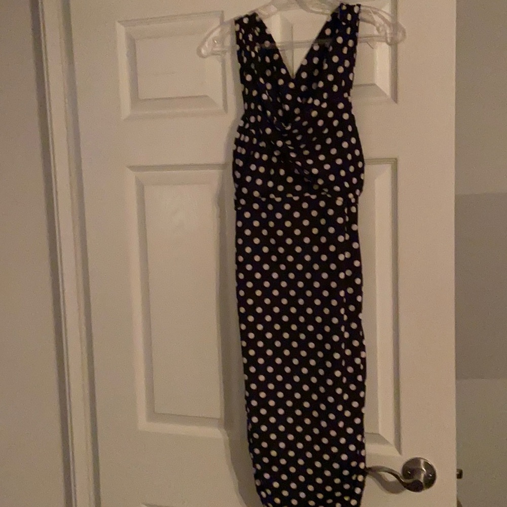 New Knee length polka dot dress- Tags on